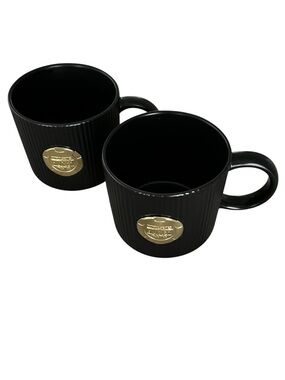 World Series Poker Mugs with Gold Emblem - Set of 2